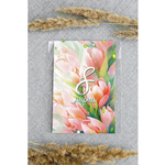 Дизайнерская открытка «8 марта (розовые тюльпаны)»