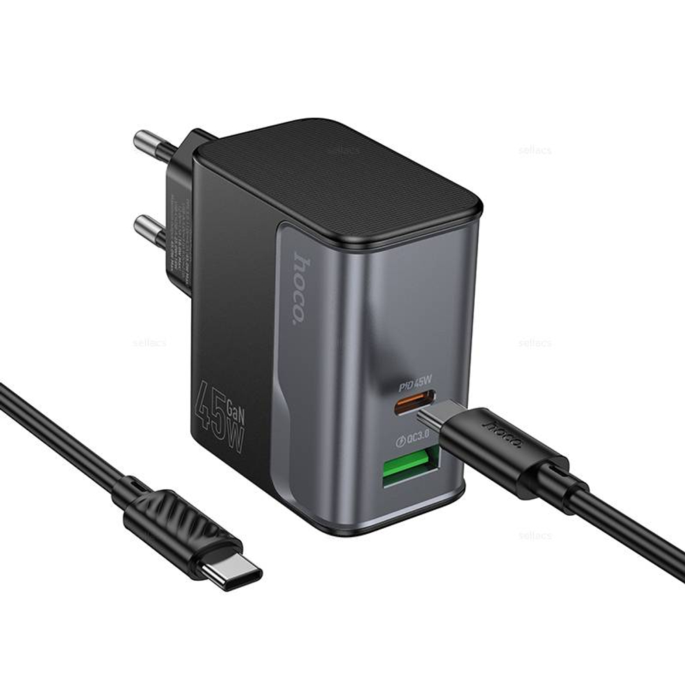 Зарядное устройство PD45W+QC3.0 для Type-C Hoco CS74A (black)