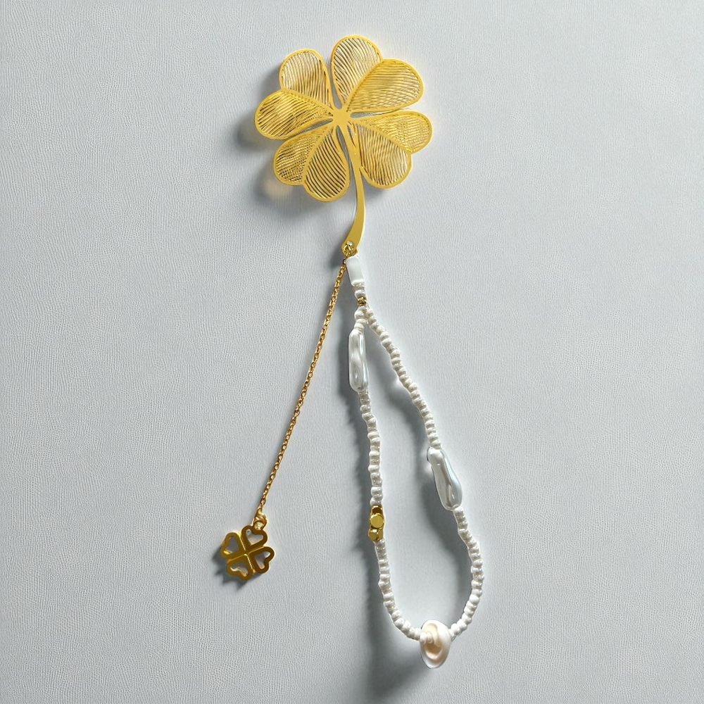 Книжная закладка. Вам не придётся искать удачу, ведь она всегда будет с Вами! Жемчуг майорка и ракушечник