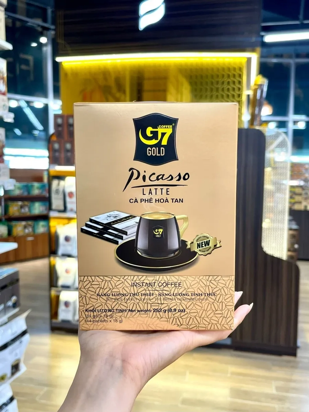 Вьетнамский растворимый кофе Премиум G7 Gold Picasso Latte (14 стиков) 252 г