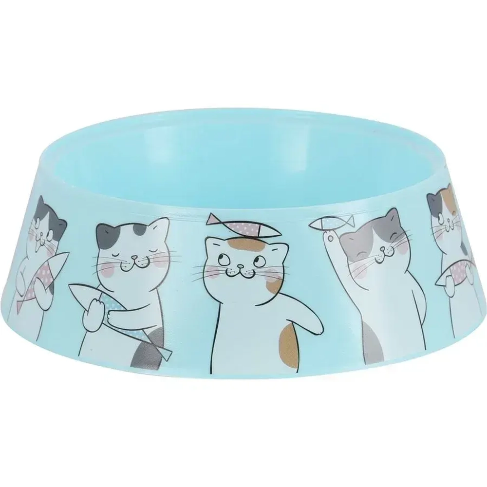 Миска для кошек Мур-мяу 0,3л (голубой) (комплект 30 шт)