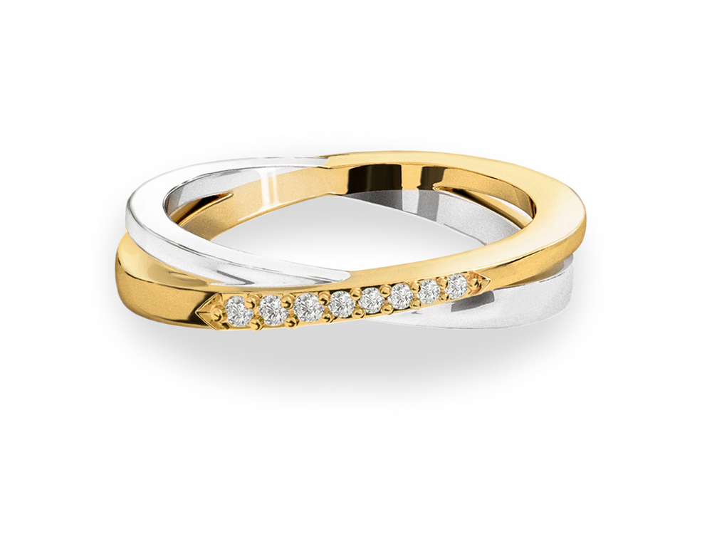 Обручальное кольцо с 8 бриллиантами