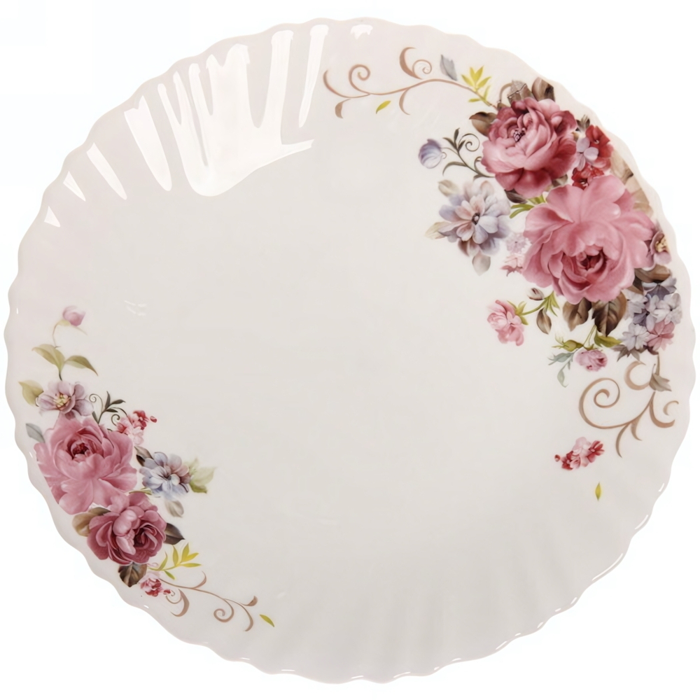 Тарелка 15см зеленая Риштанская керамика