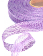 Лента Льняная 2,5см х 28м с проволокой (Сиреневый)