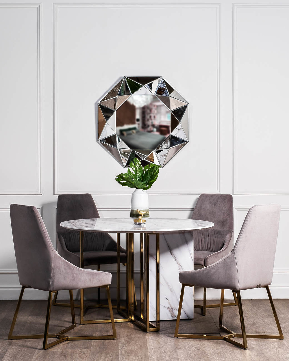 Стул велюровый Garda Decor серый 30C-1185 GRE