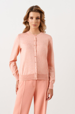 1875 Кардиган женский (розовый меланж)
