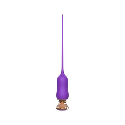 Фиолетовый тонкий стимулятор Nipple Vibrator - 23 см. (Цвет: фиолетовый)