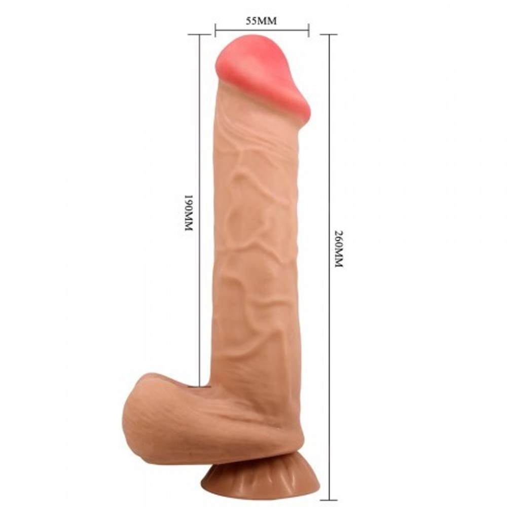Реалистичный фаллоимитатор Mendel, 26 см