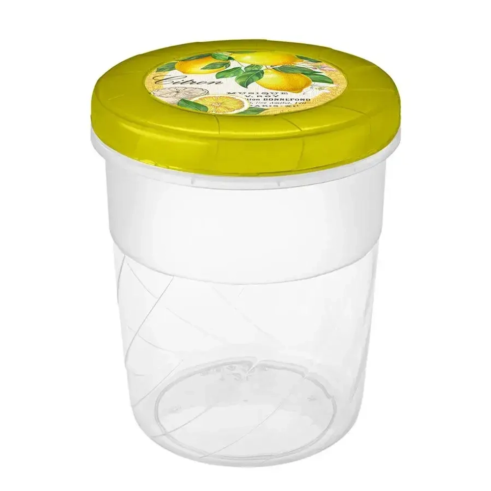 Банка с завинчивающейся крышкой с декором 1,2 л (Зеленый)