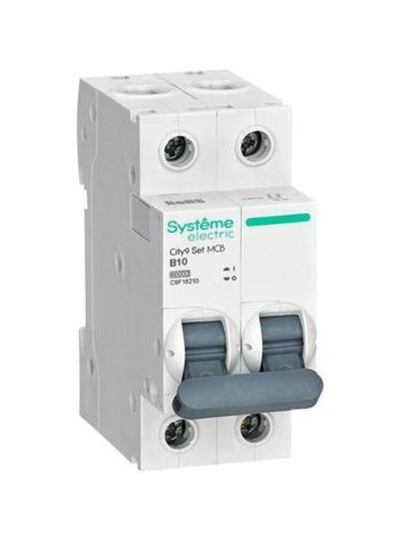 Выключатель автоматический 2п City9 Set (АВ) B 10А 6кА 230В SE C9F16210