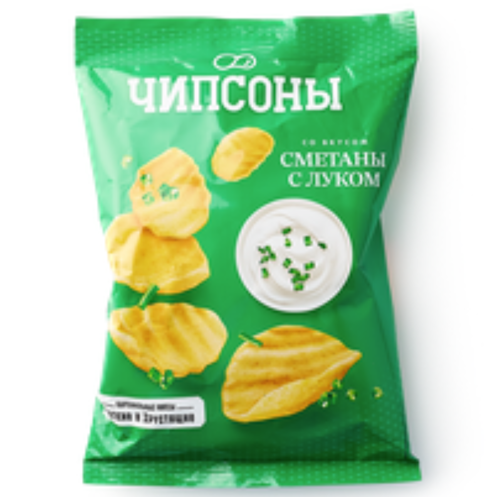 Чипсы картофельные Чипсоны со вкусом сметаны с луком 40 гр