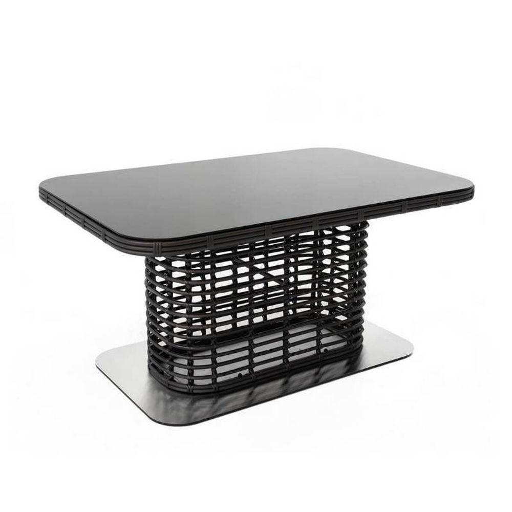 "Блисс" плетеный стол из искусственного ротанга 141х92х75см, цвет бронзовый