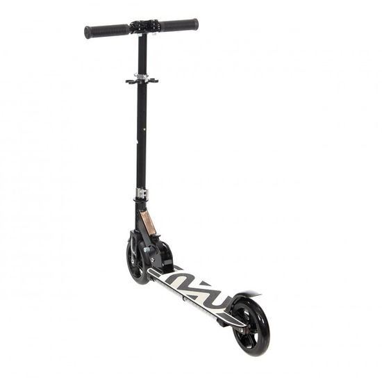 Складной двухколёсный самокат со светящимися колёсами и платформой Micar Flash 145 чёрный