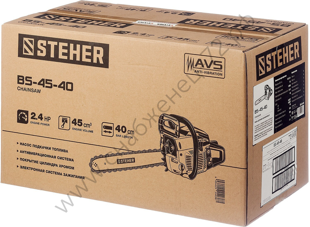 STEHER 45 см3, 40 см, бензопила (BS-45-40)
