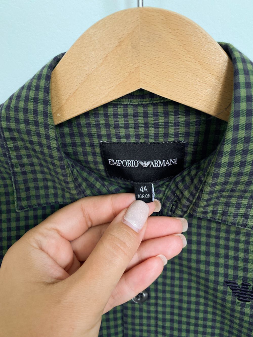 Хлопковая рубашка Emporio Armani, 104