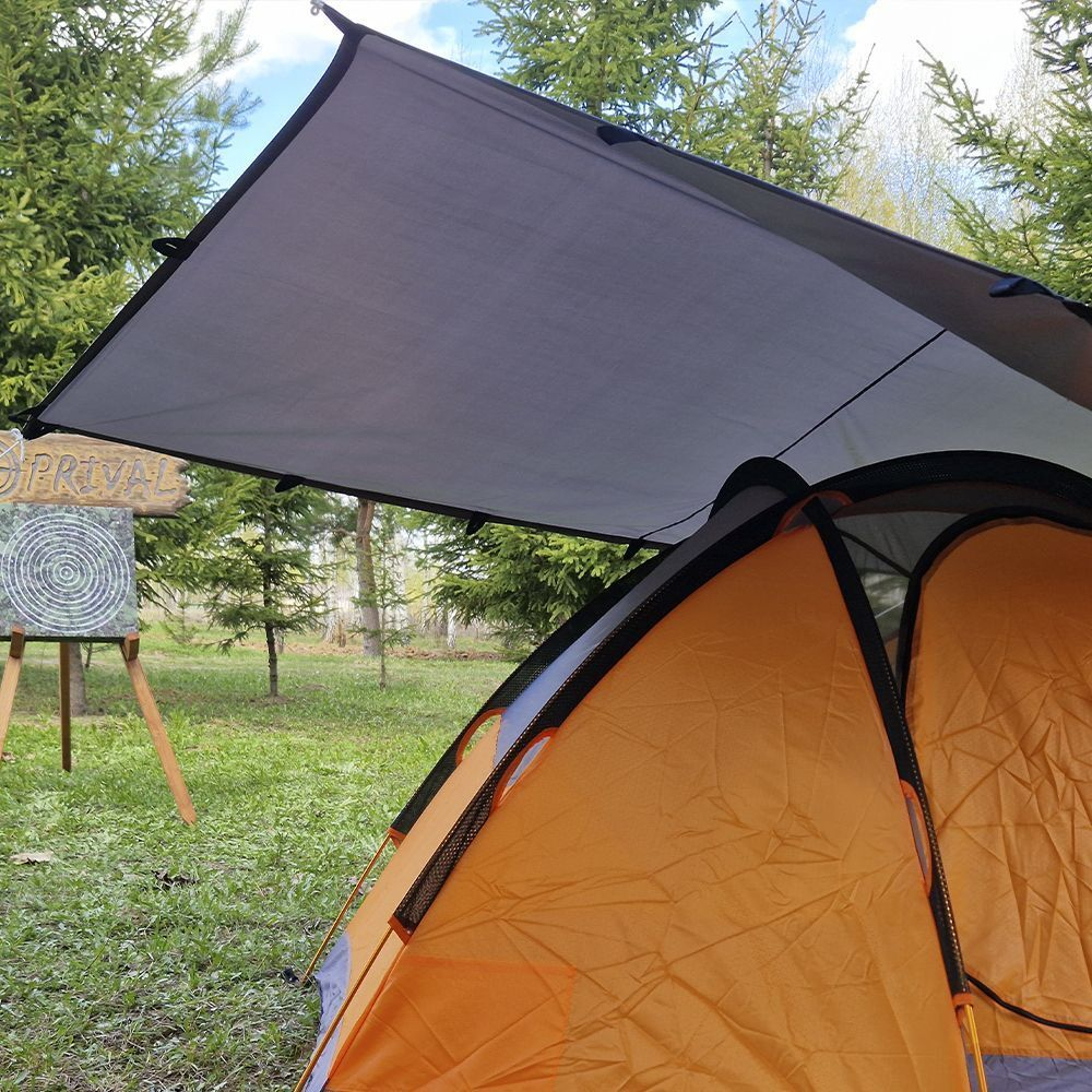 Тент-навес Prival туристический 3х3м, 80г/м2, PU 4000, серый