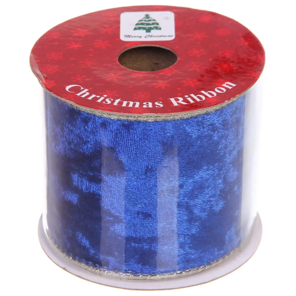 Лента для декорирования «Мгновение» 6,3 см, 2,7 м, Сапфир