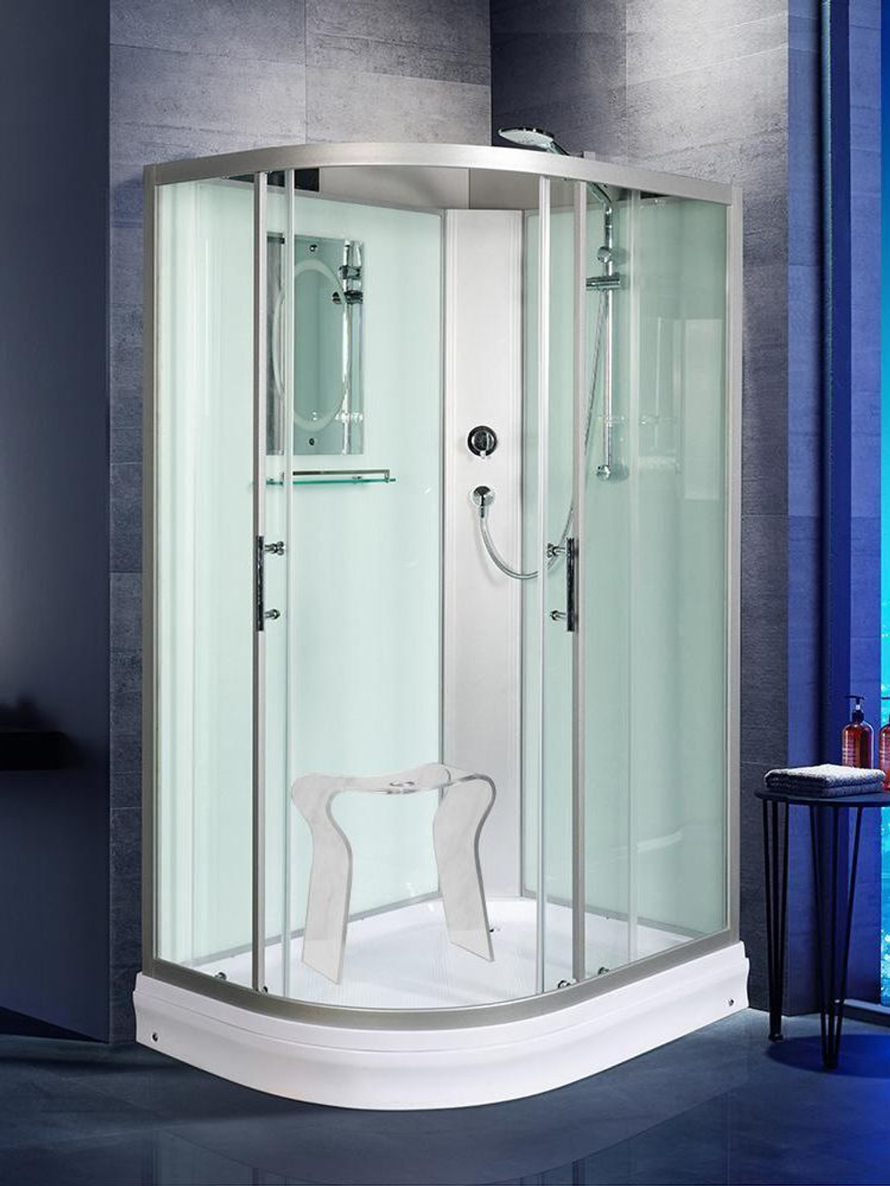 Душевая кабина WeltWasser  WW500 WERRA 1201 R 120х90 см,  прозрачное стекло, поддон низкий, правосторонняя