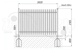 Забор металлический ОЗ-31