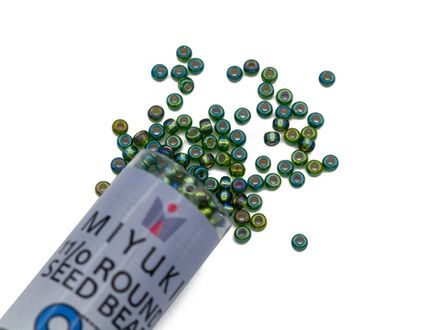 Бисер Round 11/0, Miyuki, оливковый металлизированный