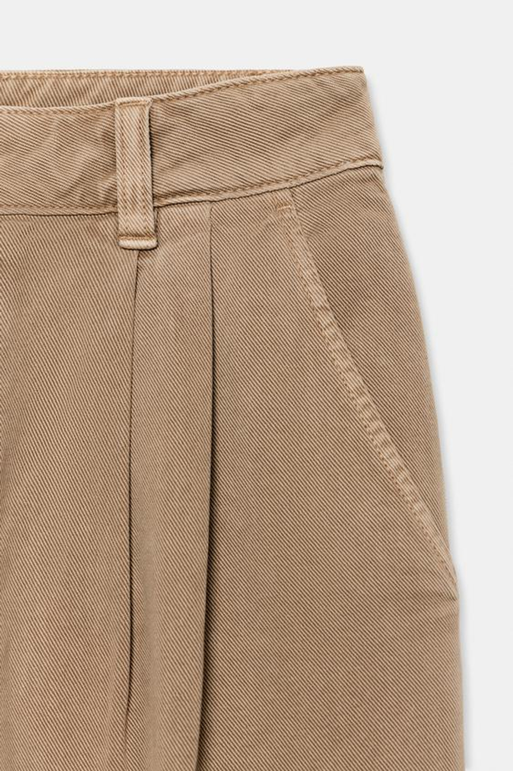 ZARA ДЖИНСЫ Z1975 WIDE-LEG СО СРЕДНЕЙ ПОСАДКОЙ И ВЫТАЧКАМИ, СВЕТЛЫЙ ЖЕЛТО-КОРИЧНЕВЫЙ