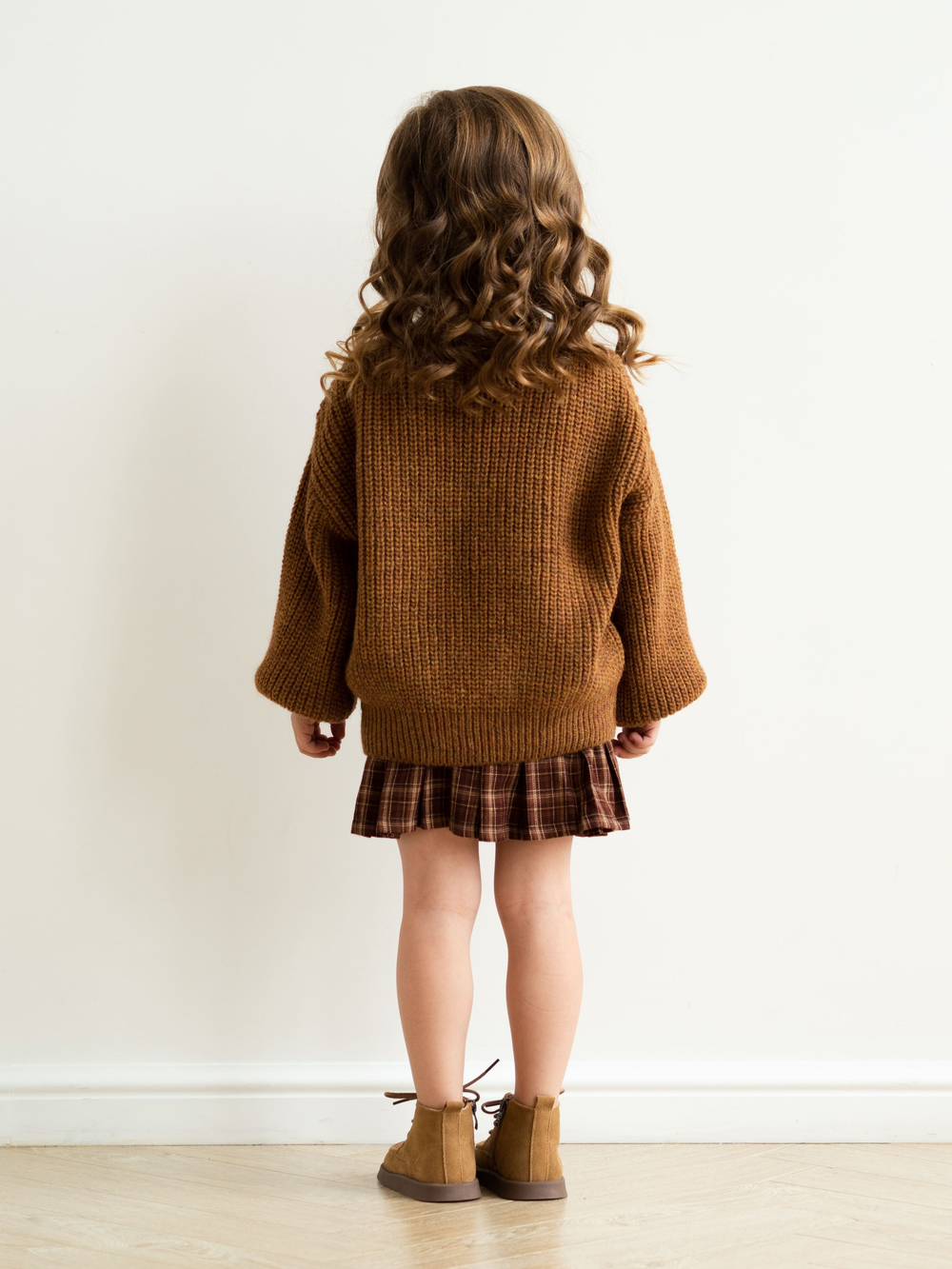 Кардиган с бантиками, Горчичный