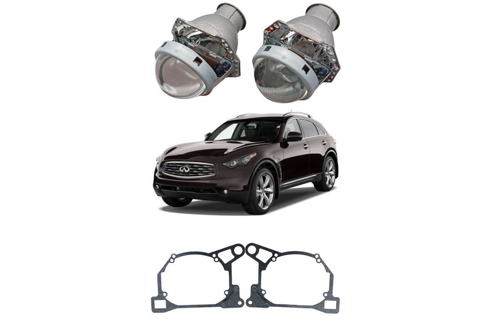 Готовый комплект для замены штатных линз Infiniti FX S50 2002-2009