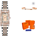 KANGOL Trendy Sports Students Women"s Watch Quartz Movement Metal Strap Watch Women"s Watch Gold Dial