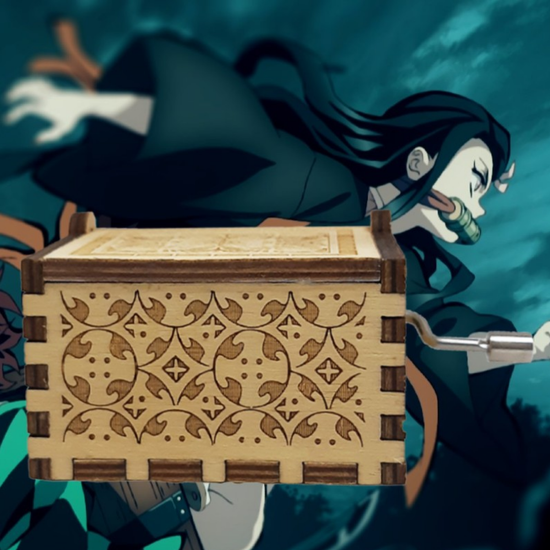 Музыкальная шкатулка Истребители Демонов Нэдзуко Камадо, р-р 6,5х5,2см (крафтовая)