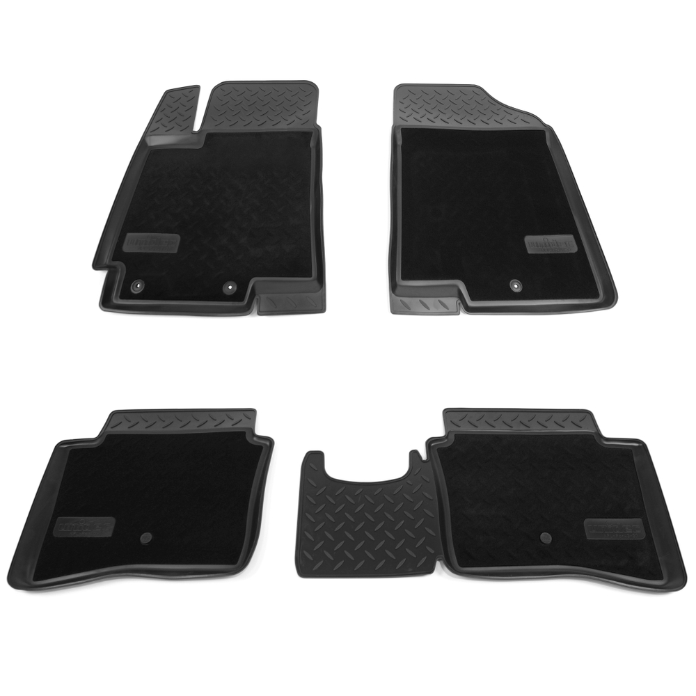 Ковры в салон Norplast/Unidec для Kia Rio в кузове RUS QB (2011-)Полиуретан,Черный, арт.NPL-Po-43-37-CM