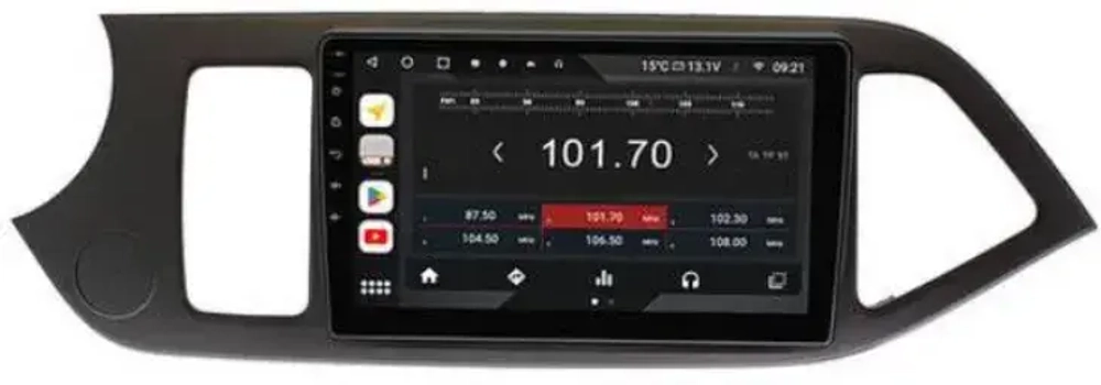 Магнитола для KIA Picanto 2011-2016 - Vaycar VA27-9217 на Android 13, 8-ядер, 2Гб-32Гб, 4G SIM-слот