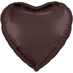 Шар фольгированный Сердце 46 см (Коричневый)