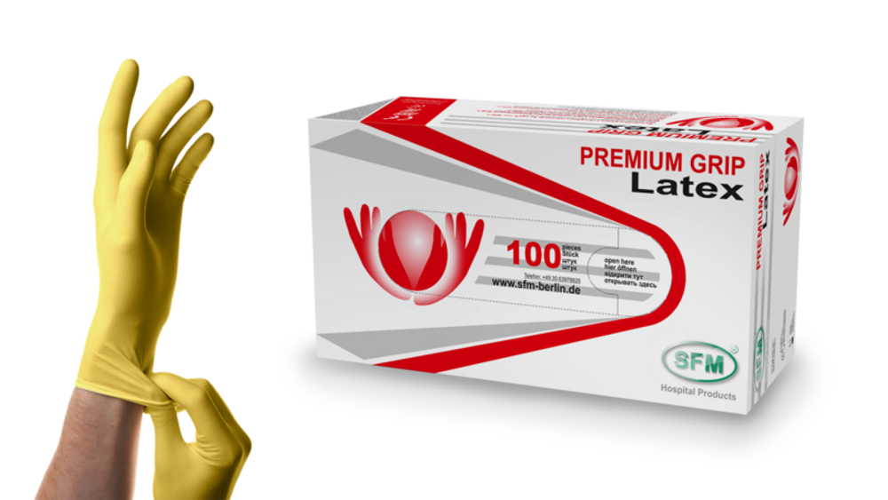 Перчатки стоматологические нестерильные латексные неопудренные Premium SFM 50 пар