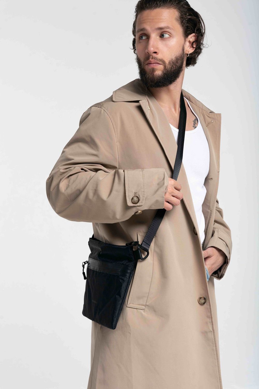 Сумка Mushmula F2 Сакош кросс-боди средняя черная