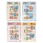 Закладки-скрепки Basir, серия "FUGU COFFEE", 4 цвета ассорти