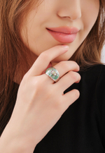 Кольцо Qarlygash & Qyzgaldaq GREEN STEEL