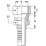 Фитинг DN 20 JIS 30x1.5 (2 шестигранника)