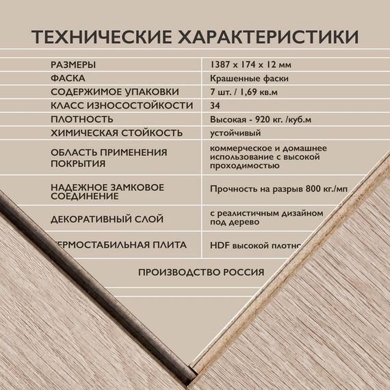 Ламинат I-Floors Heavy - Дуб золотистый беж