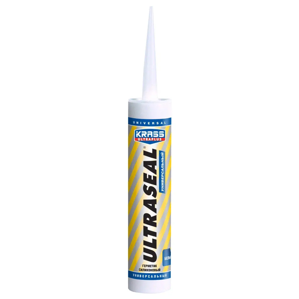 KRASS ULTRASEAL Герметик силиконовый универсальный БЕЛЫЙ 260мл (LAKRA)