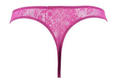 Трусы-стринги Elena с цветочной вышивкой (Размер: 42) (Цвет: ярко-розовый)