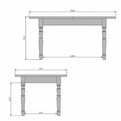 Обеденный стол Аполлон (палисандр) 95х75,5x152(192) см