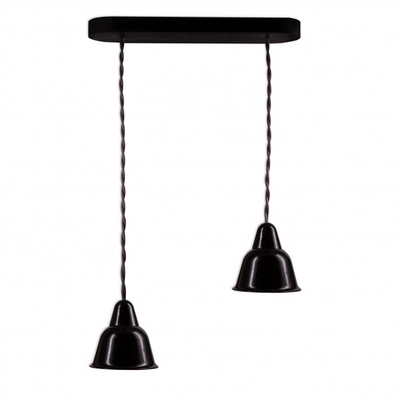 Светильник Кампана, на витом проводе (цвет титан), 2 плафона, черный 717/119 BS1-12-0303/717/119