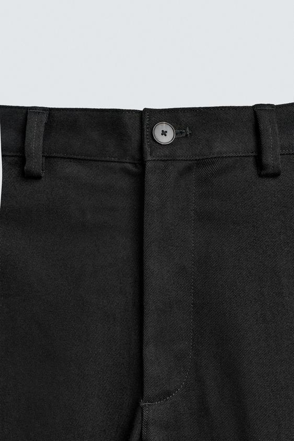 ZARA БРЮКИ FLARE FIT ИЗ ТВИЛА, ЧЕРНЫЙ