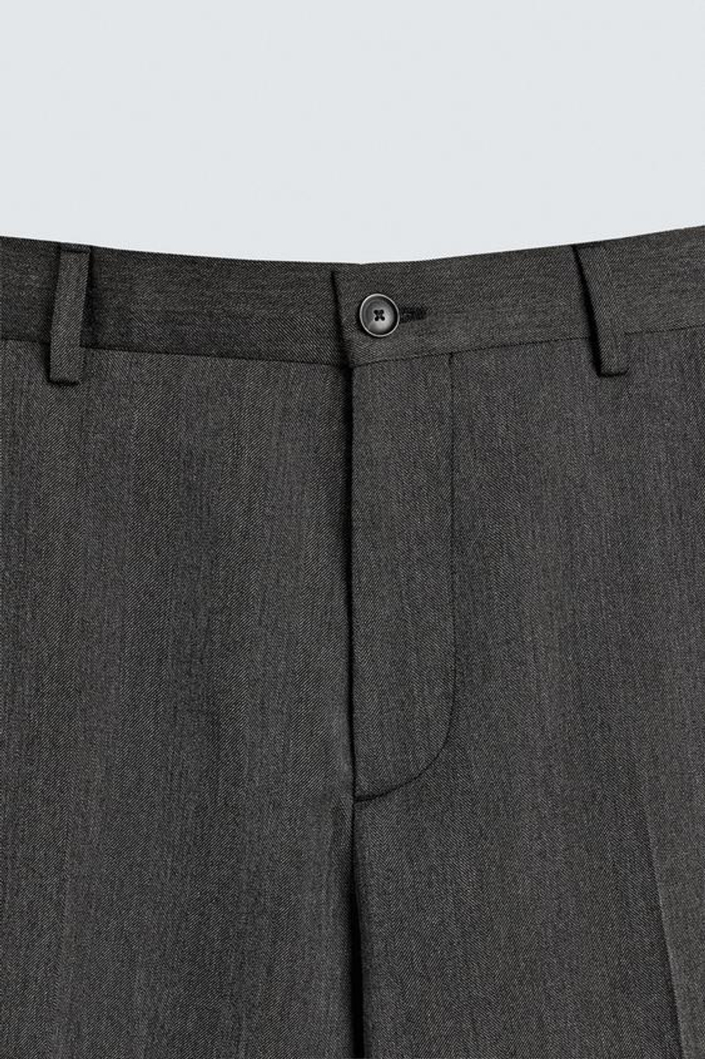 ZARA КОСТЮМНЫЕ БРЮКИ В ЕЛОЧКУ, АНТРАЦИТОВО-СЕРЫЙ