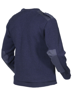Свитер форменный с накладками п/ш (Шерсть 50%) 48/5 (182) ГОСТ (Синий)