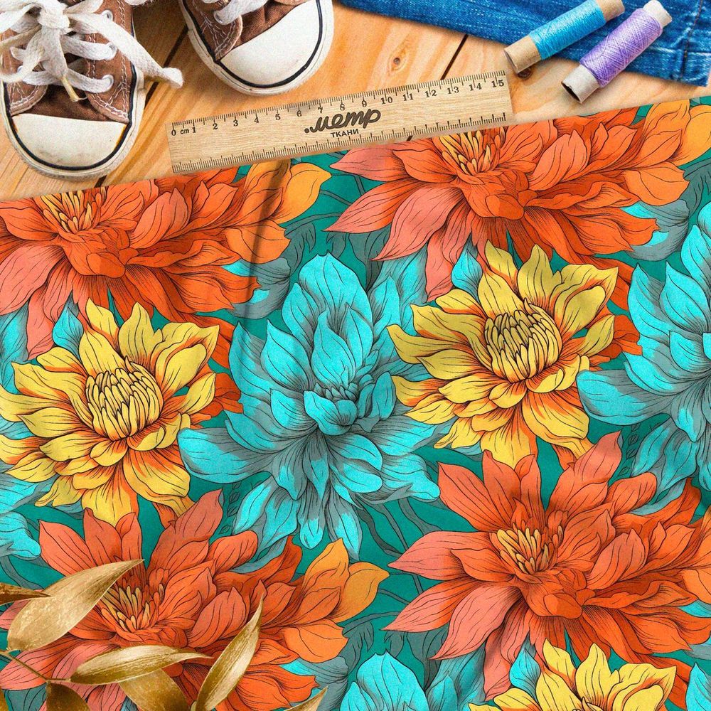 Ткань премиум дюспо тайный сад