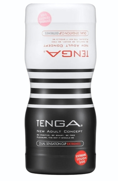 Мастурбатор Dual Sensation Cup Extremes (Цвет: черный с белым)