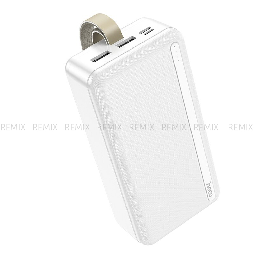 Внешний аккумулятор 30000mAh 2USB 2.1A Li-pol батарея с LED-индикатором Hoco J91B (White)