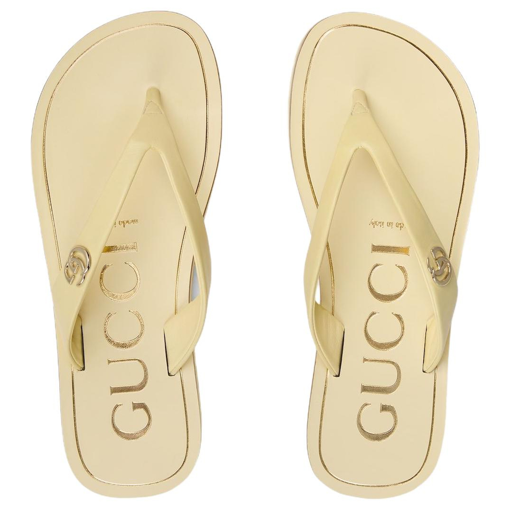 GUCCI Flip Flops Women"s Yellow