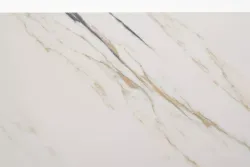 "Меркурий" стол интерьерный раздвижной обеденный из керамики, цвет белый глянцевый